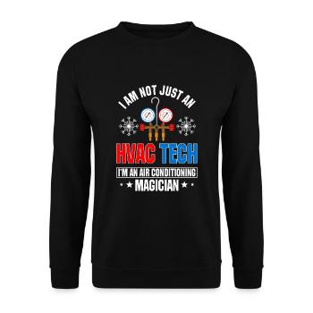 Funny Hlk-tech wear - Unisex Sweatshirt - black - Front - Alina (178cm) & Michal (187cm)