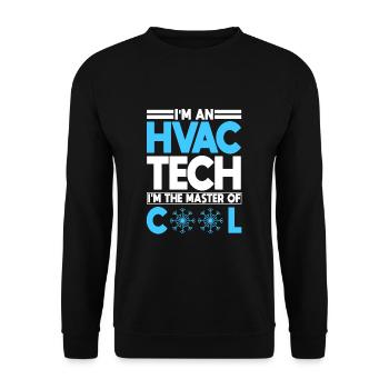 Funny HVAC technician clothing - Unisex Sweatshirt - black - Front - Alina (178cm) & Michal (187cm)