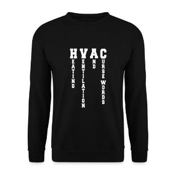 Funny HVAC technician design - Unisex Sweatshirt - black - Front - Alina (178cm) & Michal (187cm)