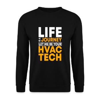 HVAC Technician - Unisex Sweatshirt - black - Front - Alina (178cm) & Michal (187cm)