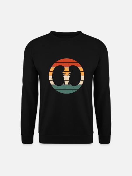 Retro Kidney Design Nephrology - Unisex Sweatshirt - black