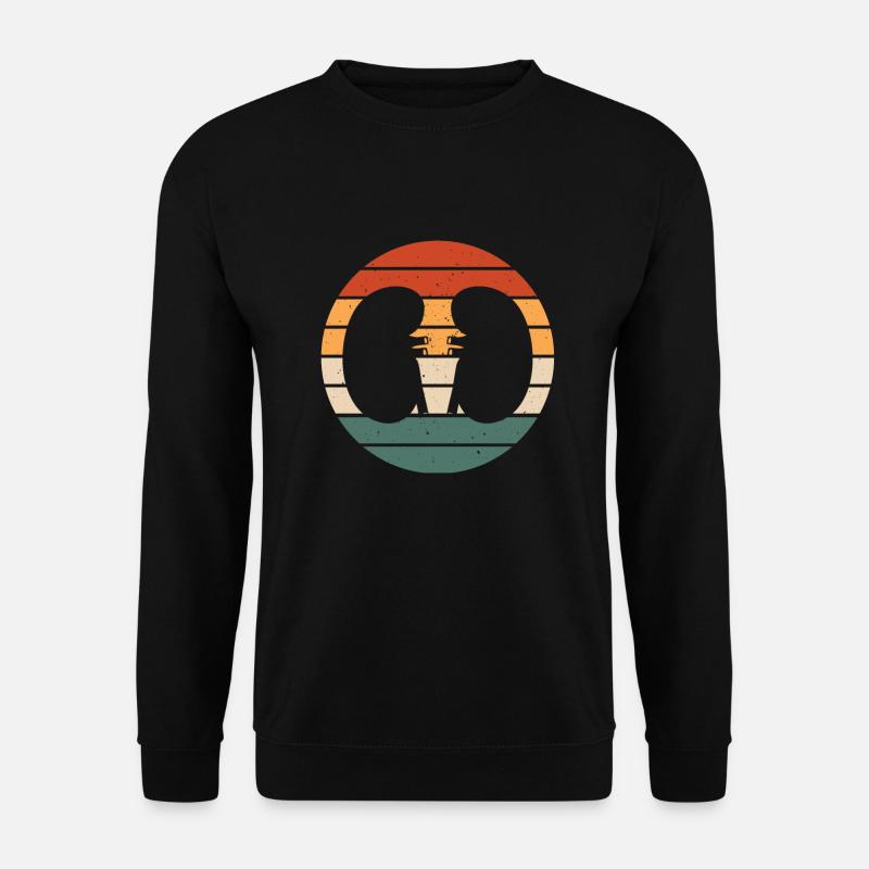 Retro Nieren Design Nephrologie - Unisex Pullover - Schwarz