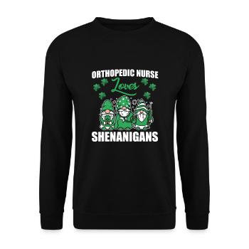 Retro Fährschiff Bekleidung Containerschiff - Unisex Pullover - Schwarz - Vorne - Alina (178cm) & Michal (187cm)