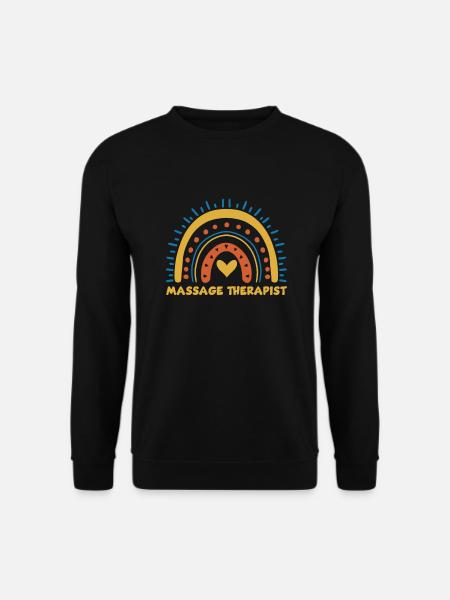 Cute Massage Therapist Rainbow Design - Unisex Sweatshirt - black