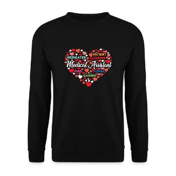 Motivating Medical Assistant Gift - Unisex Sweatshirt - black - Front - Alina (178cm) & Michal (187cm)