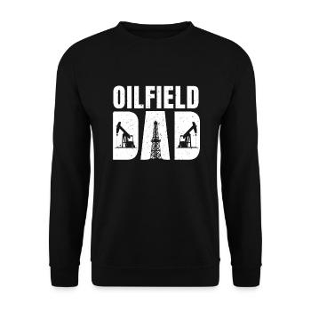 Papa Oil Field - Unisex Sweatshirt - black - Front - Alina (178cm) & Michal (187cm)