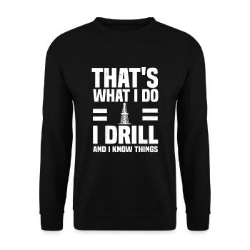 Oilfield workers - Unisex Sweatshirt - black - Front - Alina (178cm) & Michal (187cm)