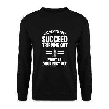 Ölfeldarbeiter - Unisex Pullover - Schwarz - Vorne - Alina (178cm) & Michal (187cm)