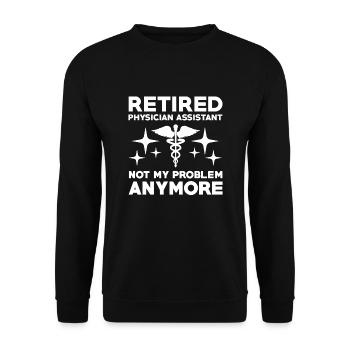 Célébration du départ à la retraite de l’assistant médical à la retraite - Sweat-shirt Unisexe - noir - Devant - Alina (178cm) & Michal (187cm)