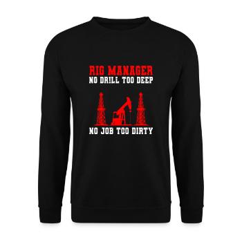 Drôle de gestionnaire de plate-forme de l’industrie pétrolière - Sweat-shirt Unisexe - noir - Devant - Alina (178cm) & Michal (187cm)