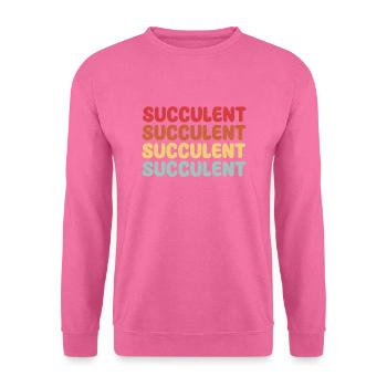 Sukkulenten Schriftzug - Unisex Pullover - Pink - Vorne