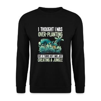 Funny Plants Garden Plant Jungle - Unisex Sweatshirt - black - Front - Alina (178cm) & Michal (187cm)