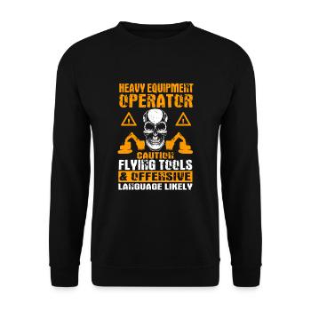 Pilote de pelle - Sweat-shirt Unisexe - noir - Devant - Alina (178cm) & Michal (187cm)