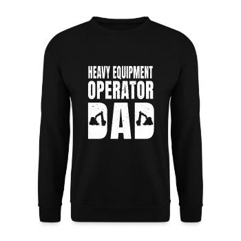 Conducteur d’excavatrice Daddy Cadeau - Sweat-shirt Unisexe - noir - Devant - Alina (178cm) & Michal (187cm)