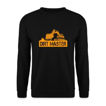 Dirt Master Design Excavator Driver - Unisex Sweatshirt - black - Front - Alina (178cm) & Michal (187cm)