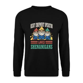 Opérateur de machinerie lourde Fête de la Saint-Patrick - Sweat-shirt Unisexe - noir - Devant - Alina (178cm) & Michal (187cm)