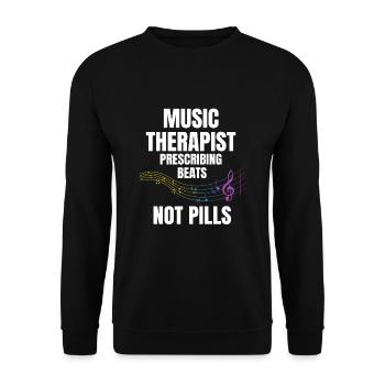 Les musicothérapeutes disent - Sweat-shirt Unisexe - noir - Devant - Alina (178cm) & Michal (187cm)