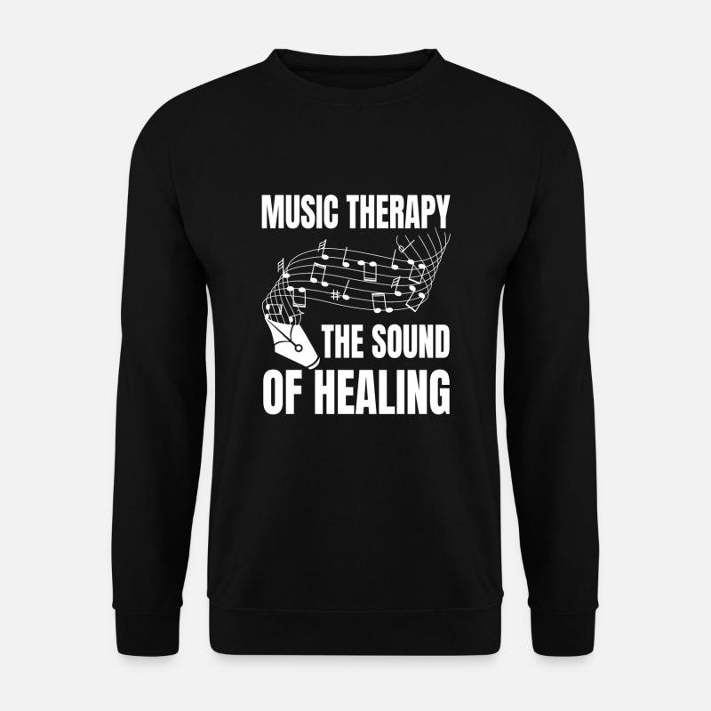 Beautiful Music Therapy Design - Unisex Sweatshirt - black