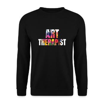 Art Therapist - Unisex Sweatshirt - black - Front - Alina (178cm) & Michal (187cm)
