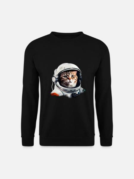 Cat Astronaut Costume Space Cats - Unisex Sweatshirt - black
