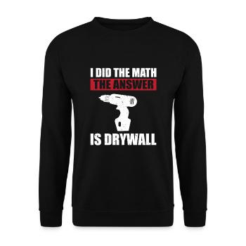 Drywall Installer - Unisex Sweatshirt - black - Front - Alina (178cm) & Michal (187cm)
