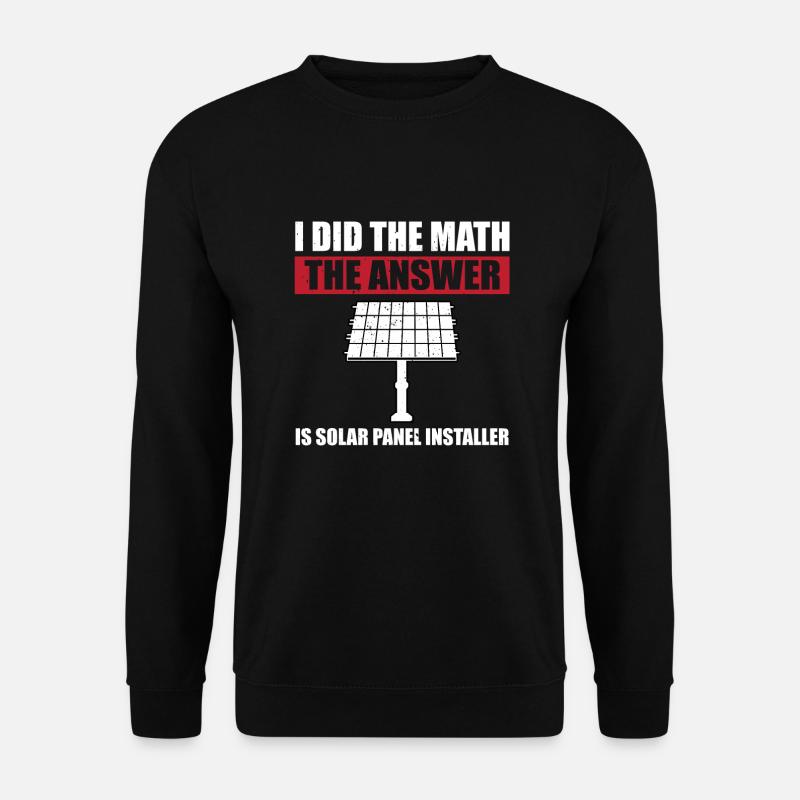 Solarpanel-installateur - Unisex Pullover - Schwarz