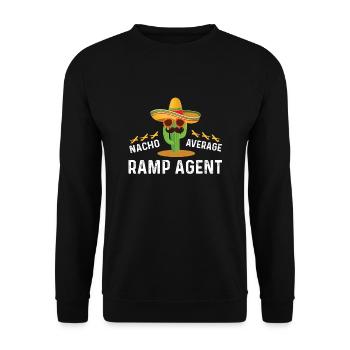 Nacho Average Ramp Agent Cino De Mayo - Unisex Sweatshirt - black - Front - Alina (178cm) & Michal (187cm)