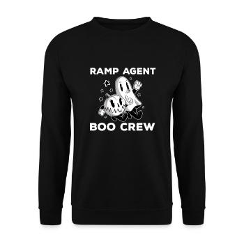 Drôle d’agent de rampe Boo Crew Costume d’Halloween - Sweat-shirt Unisexe - noir - Devant - Alina (178cm) & Michal (187cm)