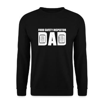 Food Safety Inspector Dad - Unisex Sweatshirt - black - Front - Alina (178cm) & Michal (187cm)