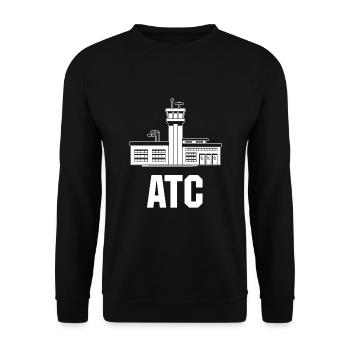 Awesome Air Traffic Control Outfit Air Traffic Control Center - Unisex Sweatshirt - black - Front - Alina (178cm) & Michal (187cm)