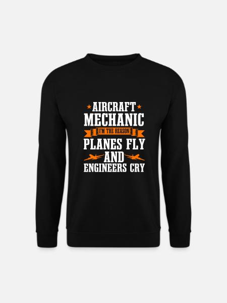Aircraft mechanic - Unisex Sweatshirt - black
