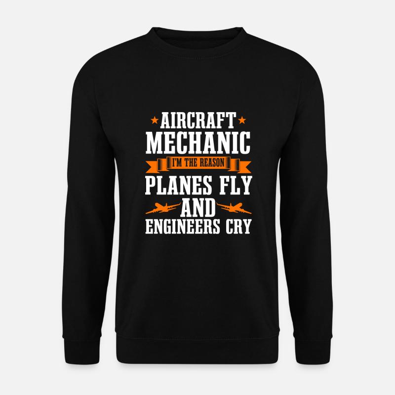 Flugzeugmechaniker - Unisex Pullover - Schwarz