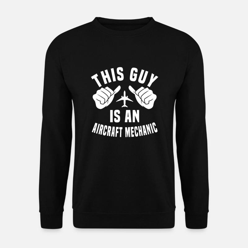 Funny Airplane Mechanic Design - Unisex Sweatshirt - black