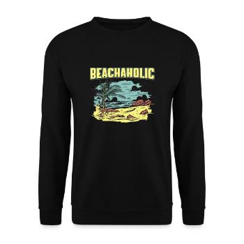 Vacances d’été et de Palm Beach amusantes - Sweat-shirt Unisexe - noir - Devant - Alina (178cm) & Michal (187cm)