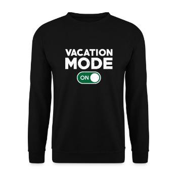 Fun vacation mode turned on - Unisex Sweatshirt - black - Front - Alina (178cm) & Michal (187cm)
