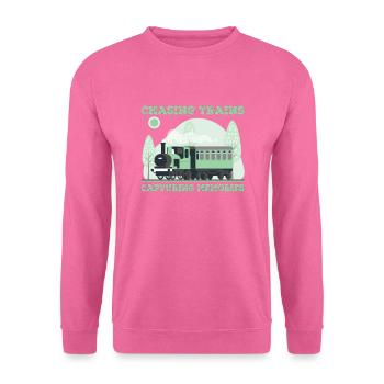 À la recherche de trains - Sweat-shirt Unisexe - rose - Devant