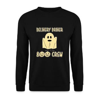 Livreur Boo Crew Effrayant Halloween Party - Sweat-shirt Unisexe - noir - Devant - Alina (178cm) & Michal (187cm)