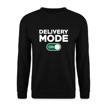 Funny Delivery Driver Design - Unisex Sweatshirt - black - Front - Alina (178cm) & Michal (187cm)