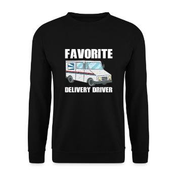 Favorite Delivery Driver Costume - Unisex Sweatshirt - black - Front - Alina (178cm) & Michal (187cm)