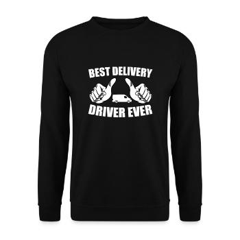 Best delivery driver of all time - Unisex Sweatshirt - black - Front - Alina (178cm) & Michal (187cm)