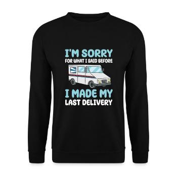 Delivery driver - Unisex Sweatshirt - black - Front - Alina (178cm) & Michal (187cm)