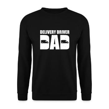 Toller Lieferfahrer Papa Vatertag Outfit - Unisex Pullover - Schwarz - Vorne - Alina (178cm) & Michal (187cm)