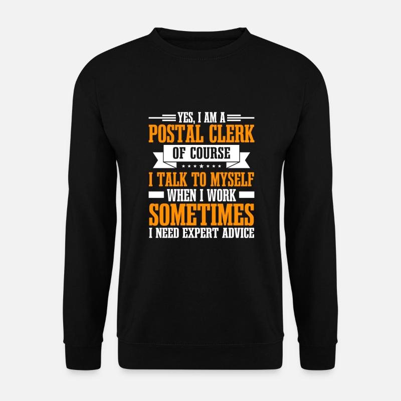 Funny Postal Clerk Costume - Unisex Sweatshirt - black