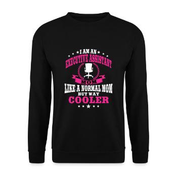 Lustige Assistentin Der Geschäftsführung Mama - Unisex Pullover - Schwarz - Vorne - Alina (178cm) & Michal (187cm)