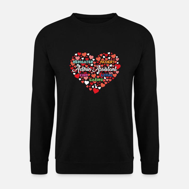 Cute admin assistant heart - Unisex Sweatshirt - black