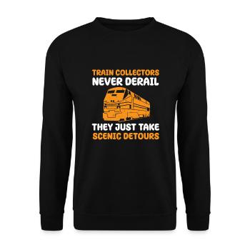 Funny Railway Collectible Costume - Unisex Sweatshirt - black - Front - Alina (178cm) & Michal (187cm)
