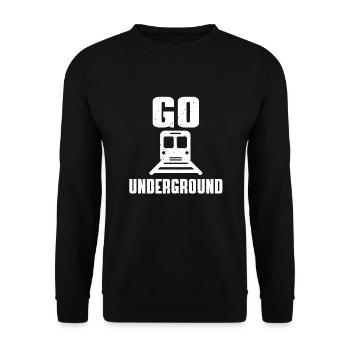 Go Underground - Subway - Unisex Sweatshirt - black - Front - Alina (178cm) & Michal (187cm)