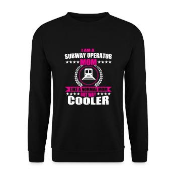 Subway Driver Mom - Unisex Sweatshirt - black - Front - Alina (178cm) & Michal (187cm)