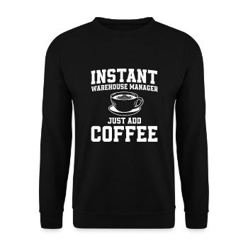 Instant Warehouse Manager Add Easy Coffee - Unisex Sweatshirt - black - Front - Alina (178cm) & Michal (187cm)