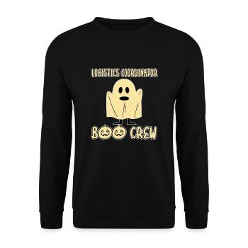 Logistics coordinator Boo Crew Creepy Halloween - Unisex Sweatshirt - black - Front - Alina (178cm) & Michal (187cm)